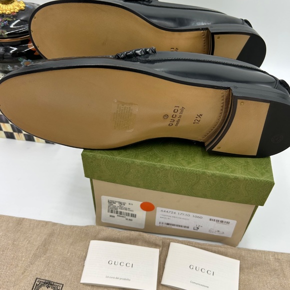 Men’s Gucci KAVEH interlocking G leather loafers size 12.5 made in Italy NWT - Picture 8 of 12